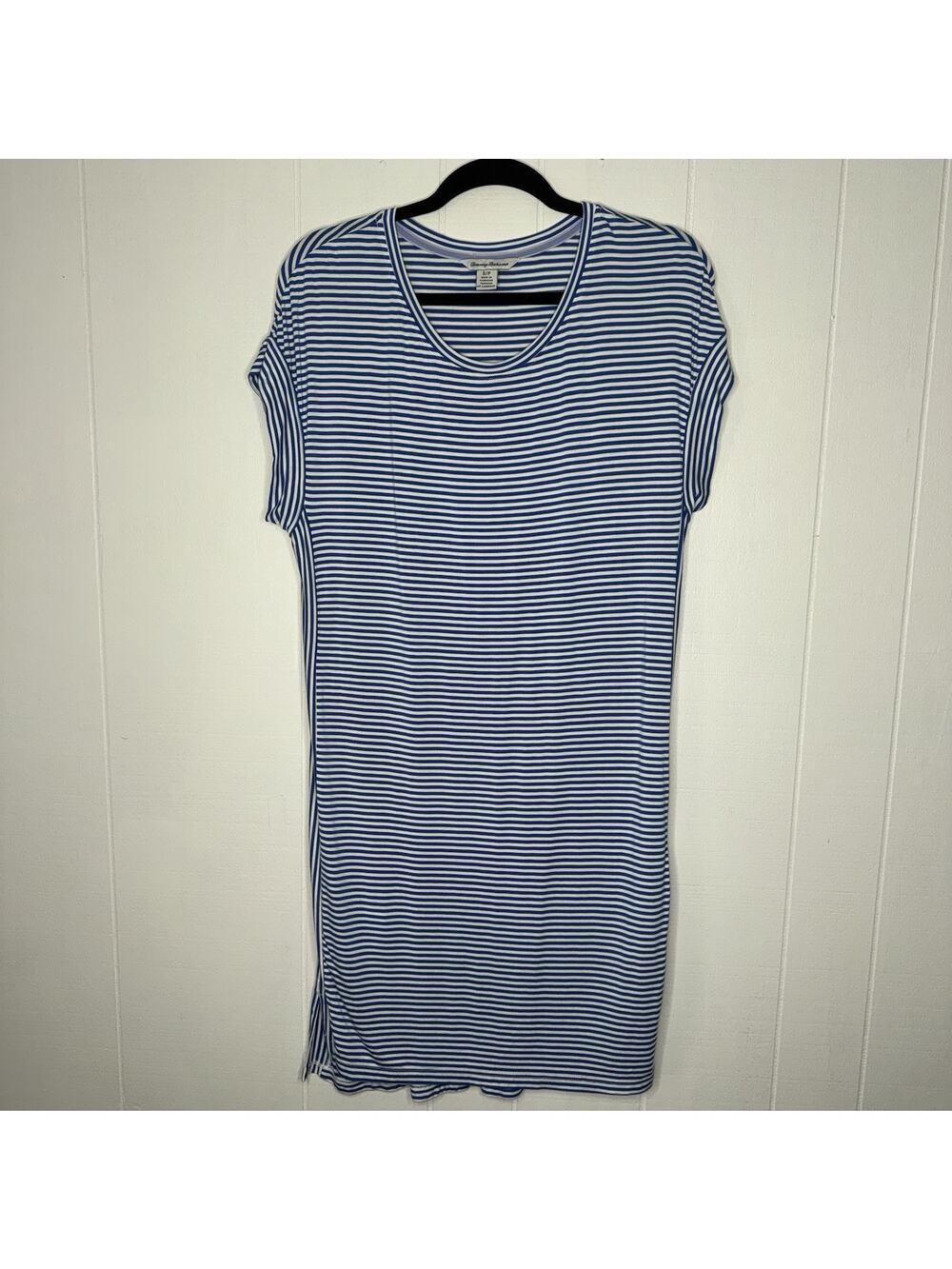 Tommy Bahama Women’s Sport Cassia T Shirt Dress Blue Stripe Size Small